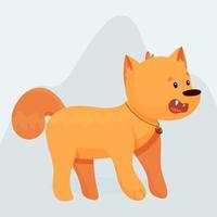 Angry dog in cartoon style vector