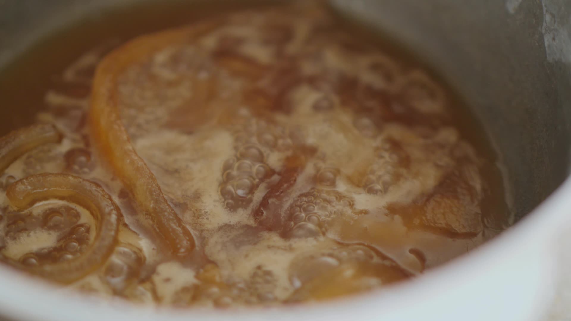 boiling glue for wood from pork skins 2459864 Stock Video at Vecteezy