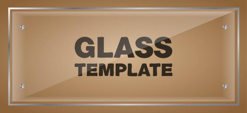 glass template frame vector