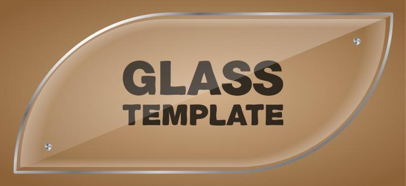 glass template frame vector