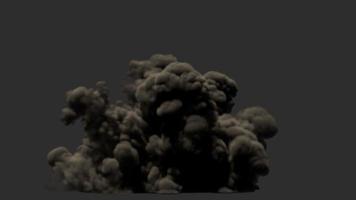 grosse explosion d'essence avec nuage de fumée video