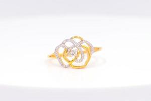 Diamond ring 9k gold photo