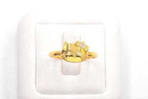 Diamond ring 9k gold photo