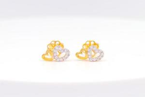 Diamond earring 9k gold photo