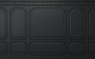 pared clásica de paneles de madera oscura foto
