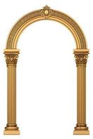 Golden luxury classic arch portal with columns photo