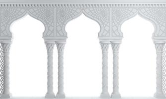 arcada blanca árabe antigua oriental foto