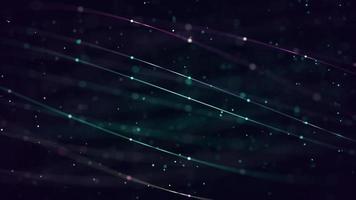 Beautiful Particles and strings colorful helix motion background video