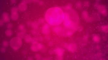 fundo rosa bokeh com partículas voadoras video