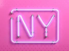 Banner pop art new york pink neon
