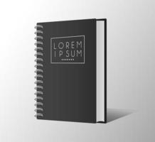 notebook mockup color black icon vector