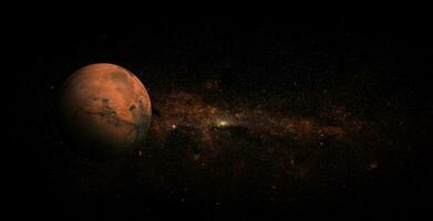 Mars on space background, elements of this image furnished by NASA photo