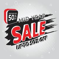 sale year end  discount upto 50 Vector illustration