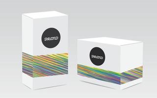 White box packaging mockup box vector illustration