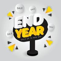 50Sale year end discount upto 80 percent off  Template Banner vector