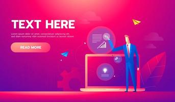 Business analysis concept banner. Can use for web, infographics, business images. vector