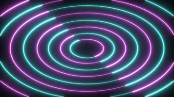 sfocatura ciclo luci al neon cerchio video