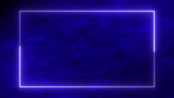 Blue space background with neon border video
