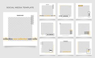 social media ads banner template vector