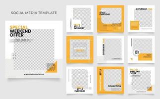 social media ads banner template vector