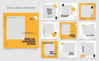 social media ads banner template vector