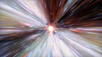 Flight in hyperspace tunnel through time and space video