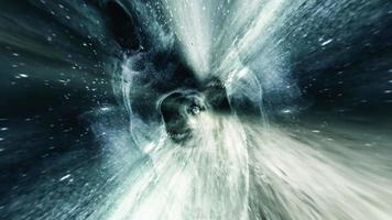 Jump in space wormhole through time space tunnel video