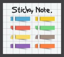 Sticky note on paper vector