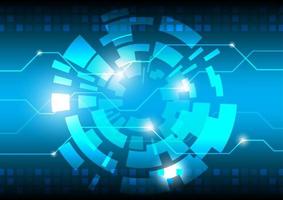 Technology background  Hi tech circle and electrical circuit vector