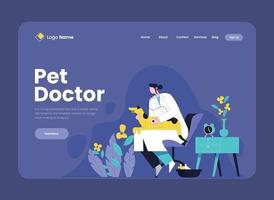concepto de ilustración de vector de médico de mascotas