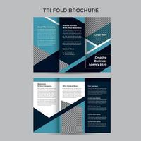 Business trifold brochure template vector