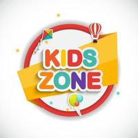 Abstract Kids Zone background vector