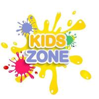 Abstract Kids Zone background vector