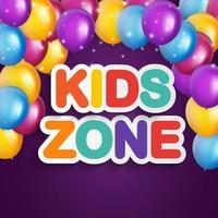 Abstract Kids Zone background vector