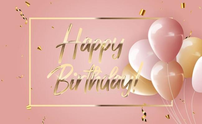 Rose Gold Birthday Vector Art, Icons, and Graphics for Free Download