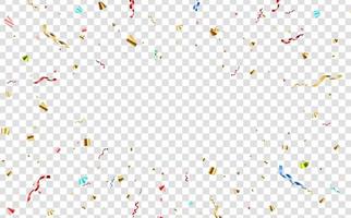 Abstract Confetti and Glossy Glitter Ribbon for Party Holiday Background vector