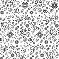 Space universe science seamless pattern vector