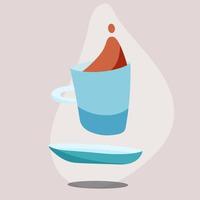 a cup of coffee vector