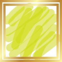 Watercolor Golden Frame Design vector