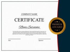 Certificate template Background Award diploma design blank vector