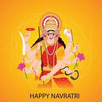 ilustración vectorial de un fondo para la feliz celebración navratri vector