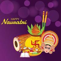 Vector illustration of a Background for Happy Navratri Celebration