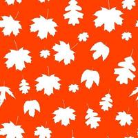 Autumn Leaves Seamless Pattern Background vector