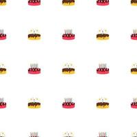 Birthday Seamless Pattern Background with Cake vector