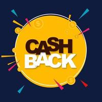 Money cashback poster with gold dollar coins vector