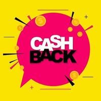 Money cashback poster with gold dollar coins vector