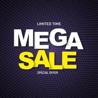 Abstract mega sale poster vector