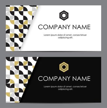 Abstract Business Card with Geometric Pattern vector