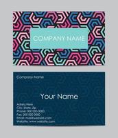 Abstract Business Card with Geometric Pattern vector