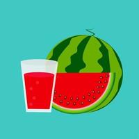 Fresh watermelon juice background vector illustration